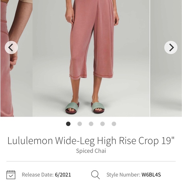 Lululemon Wide Leg HR Crop 19”,Color-(SCHI)Spiced Chai,GUC - Picture 10 of 10
